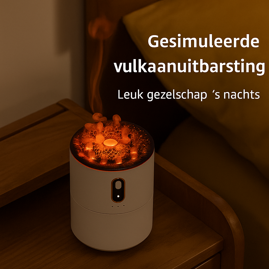 Volcanic Flame Aroma Diffuser – USB Geurverspreider & Nachtlamp