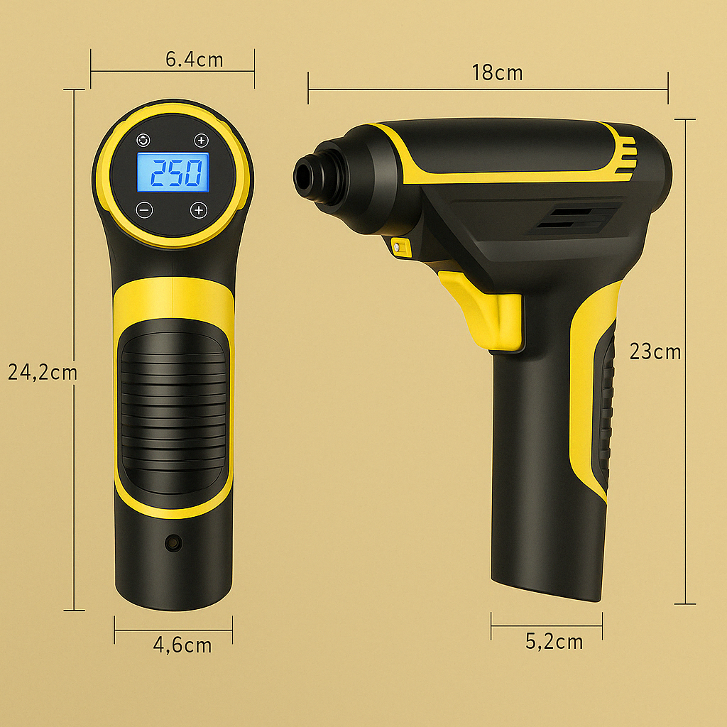 SmartAir Pro+™ – Draagbare Automatische Luchtcompressor met LED-display