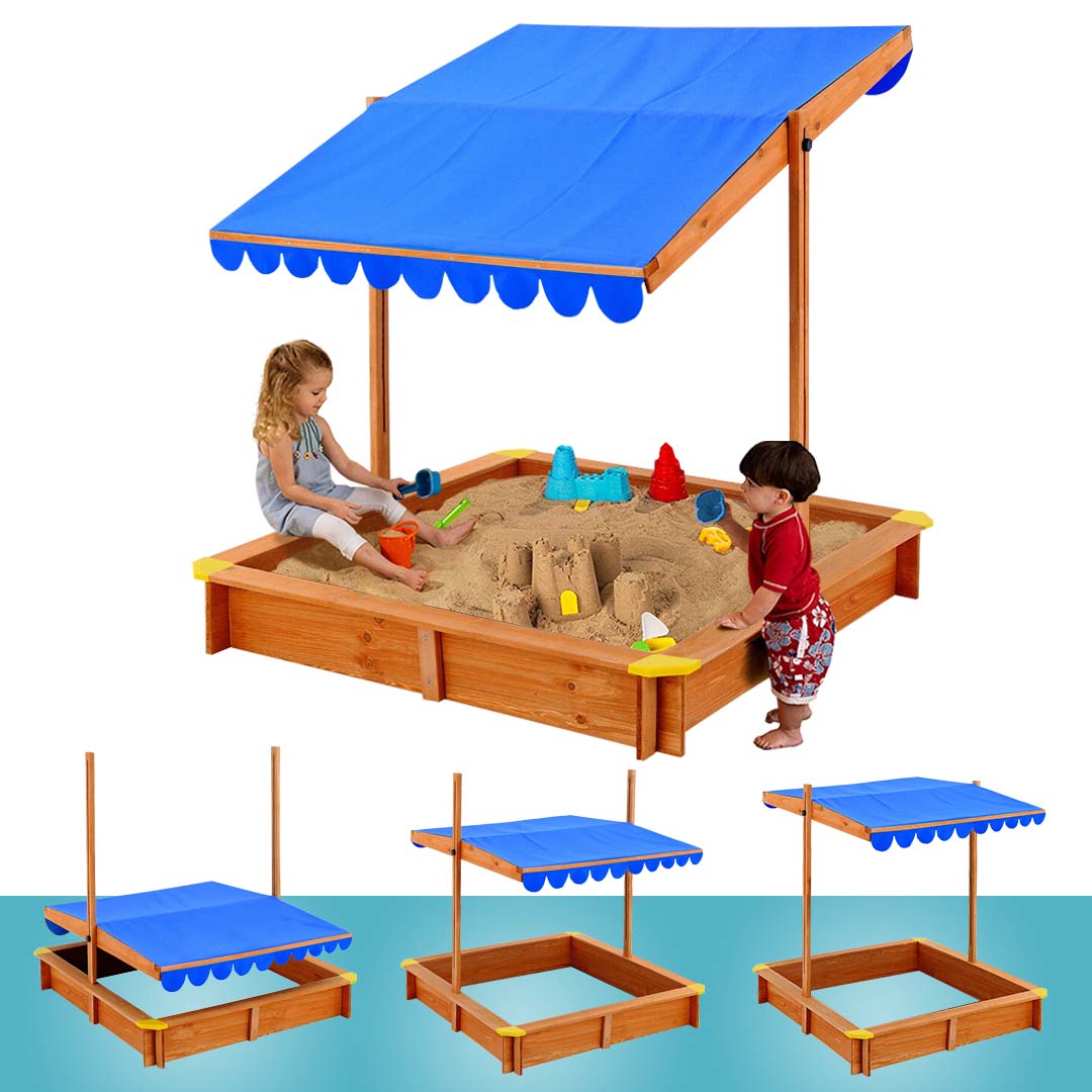 Sandbox with shade roof-3