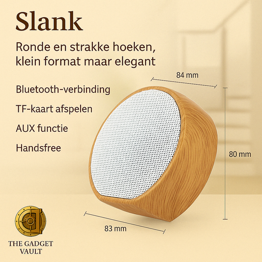 SlimWave Mini Bluetooth Speaker – 3W – 10m bereik – TF/USB/AUX – Handsfree & Bass Boost
