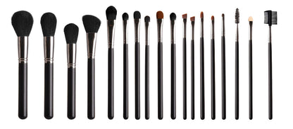 18-piece makeup brush set in a holder that can be attached to the waist-1
