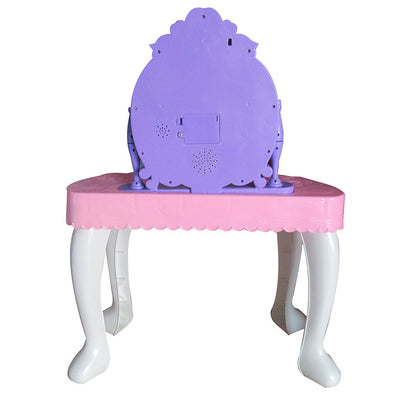 2-in-1 speelgoed kaptafel met spiegel, piano en accessoires – ideaal voor creatieve spelmomenten van kinderen.