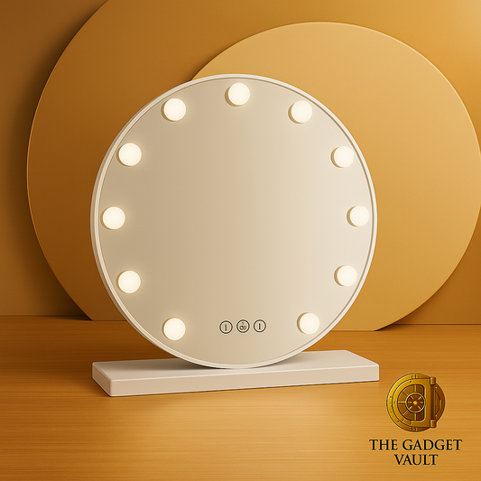Makeup mirror with LED lighting