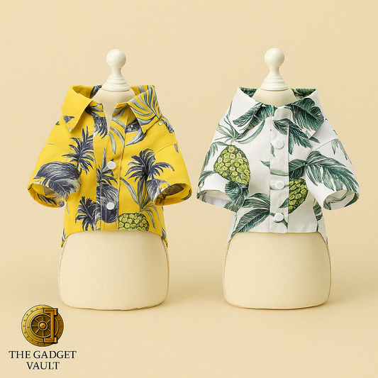 Hawaiian Coconut Hondenshirt – Zomerse Katoenen Hondenoutfit – Geel of Wit – Maat S t/m XXL